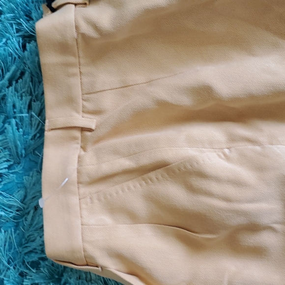 nwt women's sz 4 Giorgio's of palm beach peach silk pants pleated cuffed - Picture 2 of 5